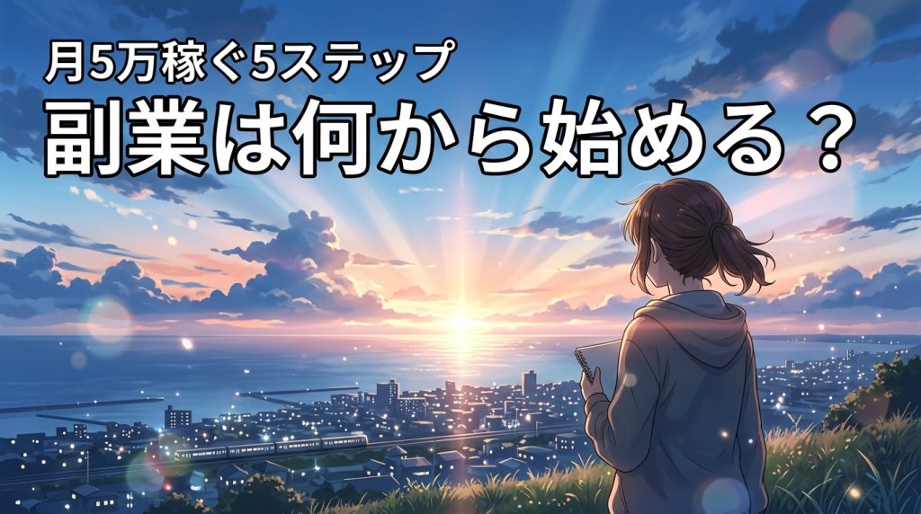 副業は何から始める？初心者が月5万稼ぐための5ステップと厳選5職種