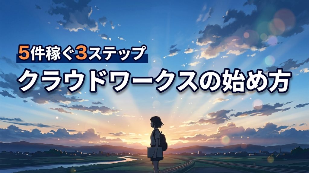 クラウドワークスの始め方！初心者が最初の5件を稼ぐ3ステップと注意点