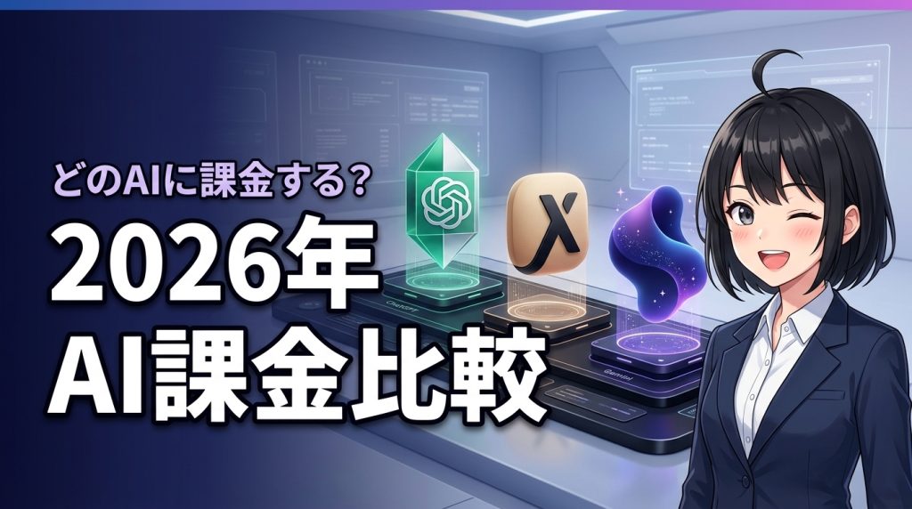 2026年ChatGPT Claude Gemini　比較｜どのAIに課金？