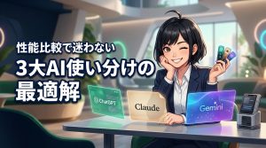 【2026】ChatGPT Claude Gemini 使い分けによる最適解
