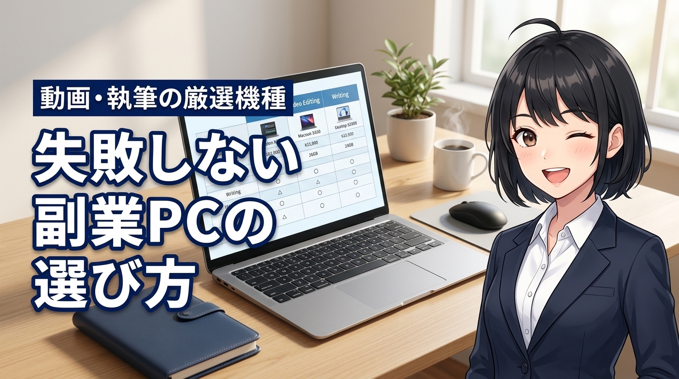 副業用のパソコンの選び方は？動画編集やライティングで失敗しない機種を厳選
