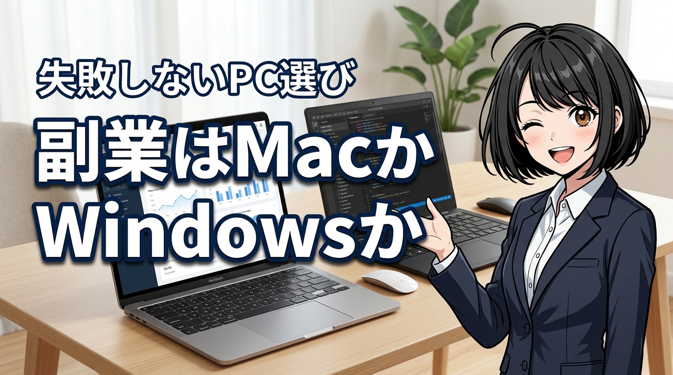 副業はMacとWindowsどっちがおすすめ?失敗しないPC選びのポイントを比較