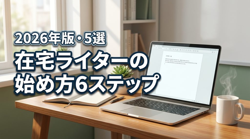 在宅ライターの始め方6ステップ！稼ぐ秘訣とおすすめクラウドソーシング5選