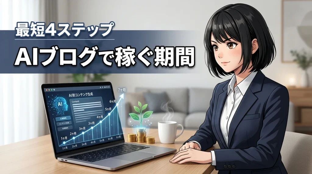 AIブログ副業で初心者が稼ぐまでの期間は？収益化への最短4ステップと5つのメリット