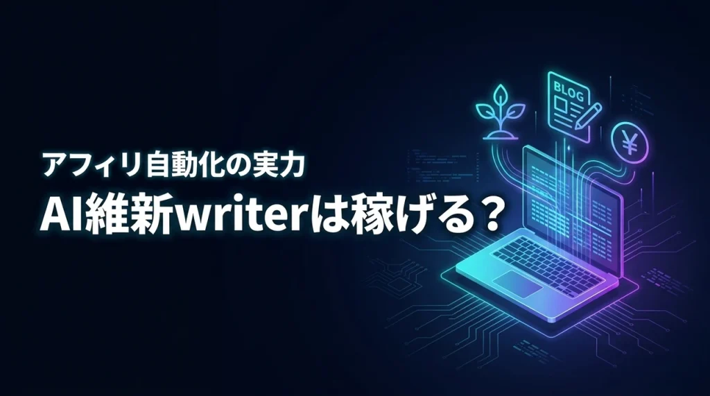 AI維新writerのAI自動投稿ツールは稼げる？アフィリエイトを自動化する実力