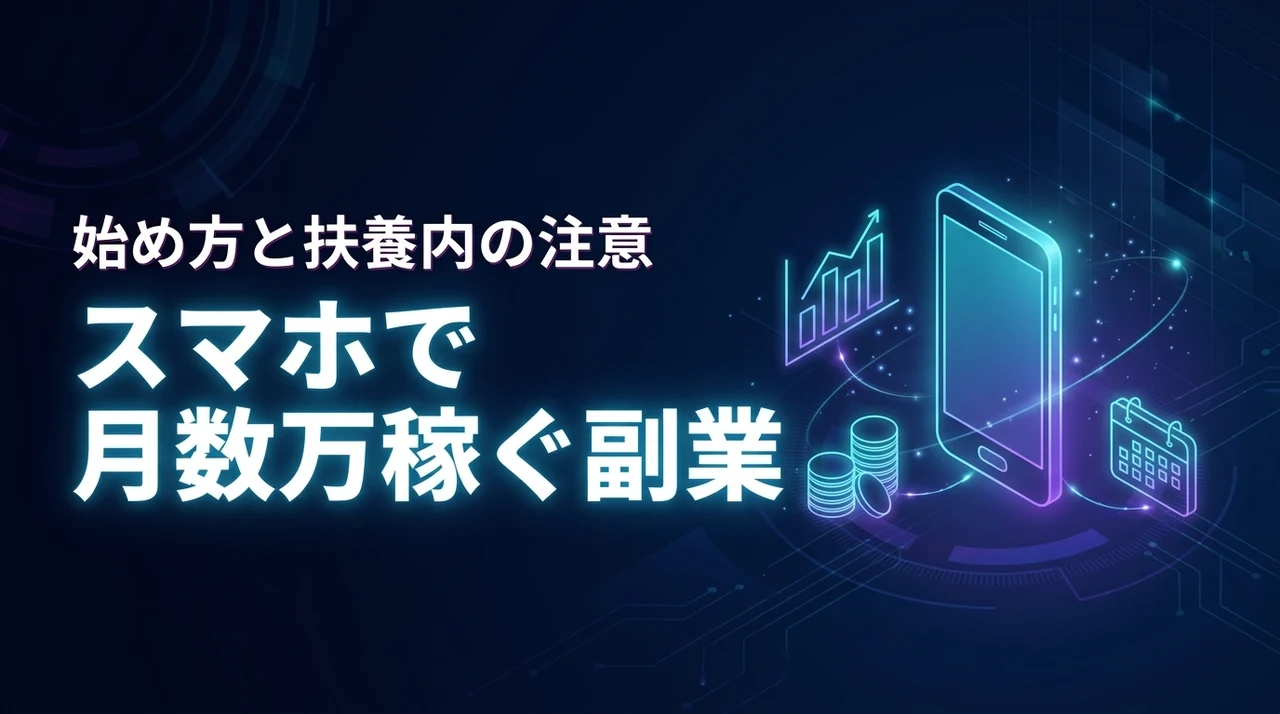 【主婦の副業】スマホだけで月数万稼ぐ！在宅ワークの始め方と扶養内の注意点